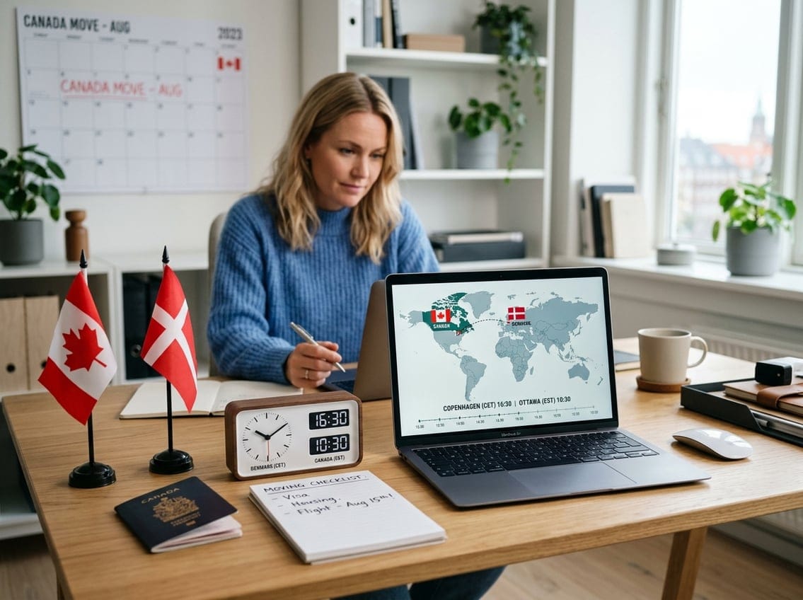 Guide til flytning til Canada og tidsforskel fra Danmark